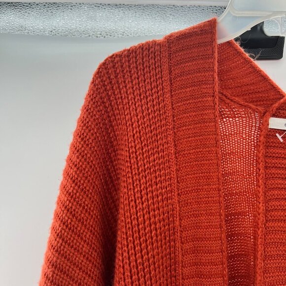 Easel Women's Knit Open Front Cardigan Burnt Orange Size M/L Long Sleeve - Picture 5 of 9